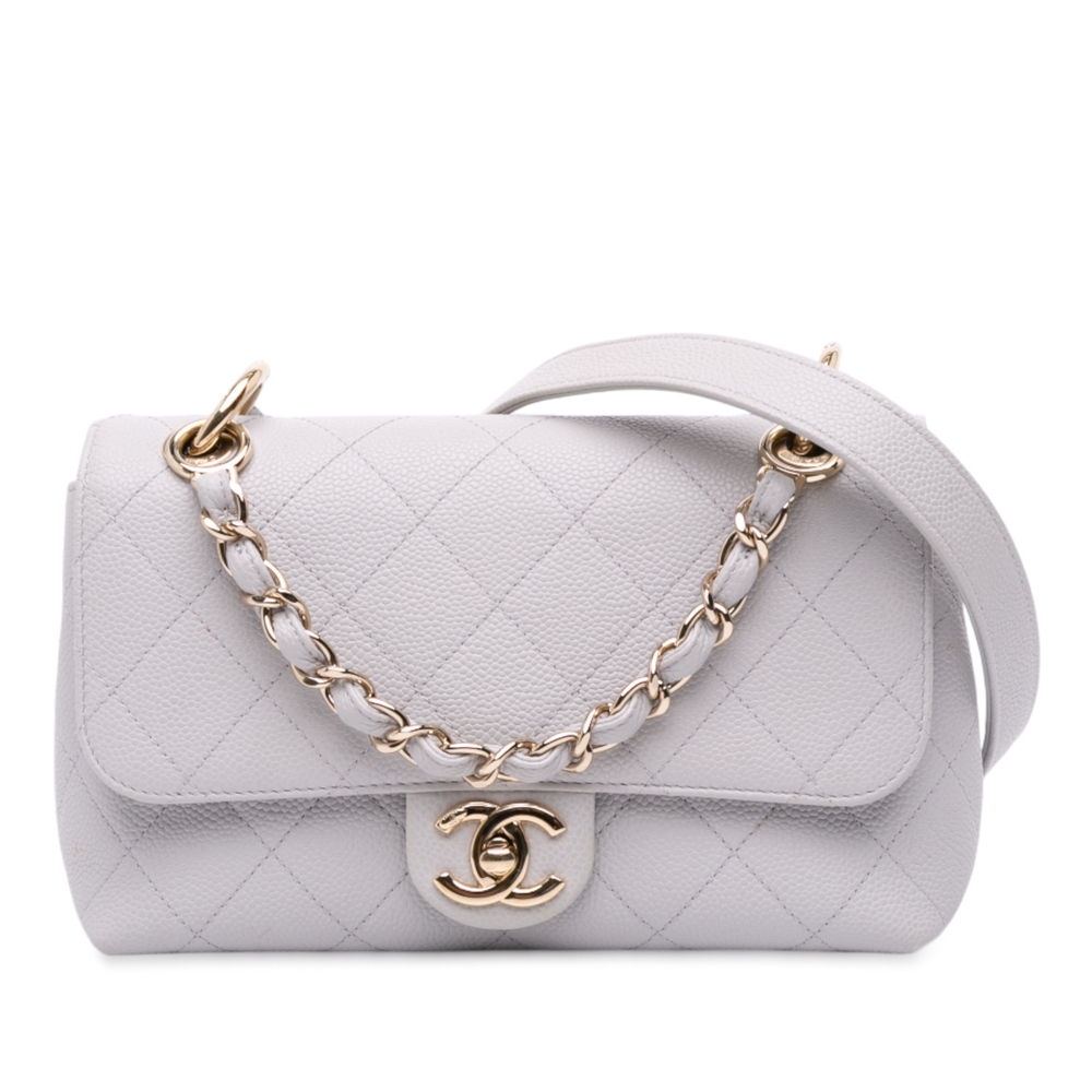 Pre-Loved Chanel Small Stitched Caviar City Walk Flap